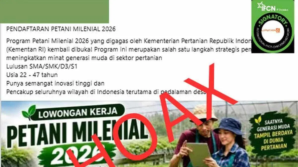 Klarifikasi Tentang Hoaks Pendaftaran Program Petani Milenial 2026