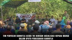 Tim Penyuluh Karhutla Sesko TNI Berikan Sosialisasi Kepada Warga Dalam Upaya Pencegahan Karhutla