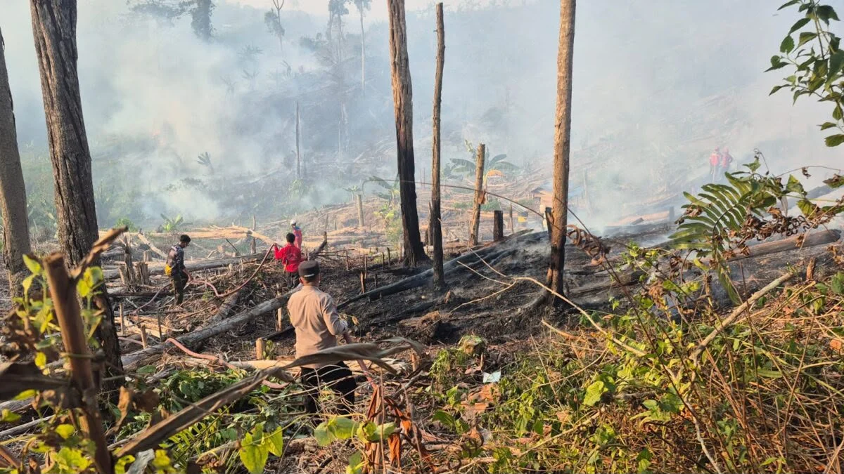 Gerak Cepat Polsek Loa Janan Tangani Karhutla di Bukit Soeharto, Api Berhasil Dipadamkan