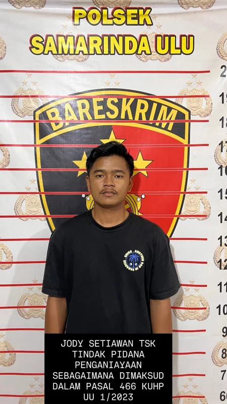 Diduga Aniaya Pria di Kafe, Jody Setiawan Diamankan Polsek Samarinda Ulu