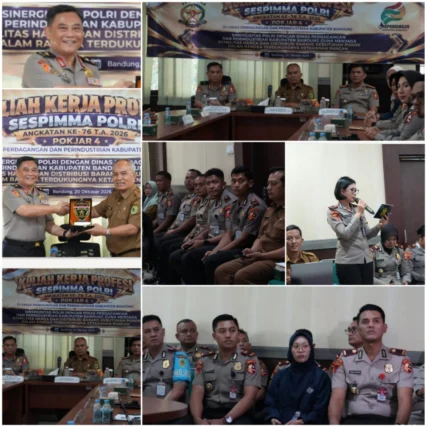 KKP SESPIMMA ANGKATAN 76 POKJAR IV BAHAS SINERGI POLRI Dan DISPERINDAG Jaga Stabilitas Harga Bapok Di Kabupaten Bandung