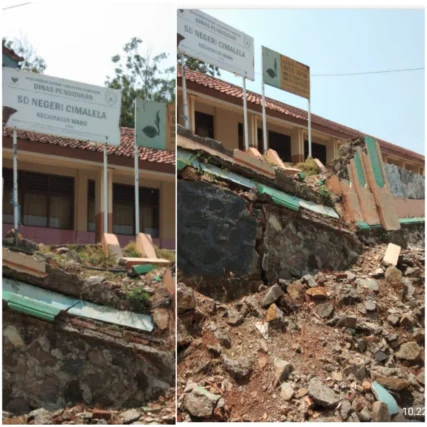 MEMPRIHATINKAN.!! 9 Tahun TPT SDN Cimalela Wado Sumedang Tak Diperbaiki, Rumah Ibu Een Terancam Longsor, Warga Ancam Geruduk Dinas Pendidikan