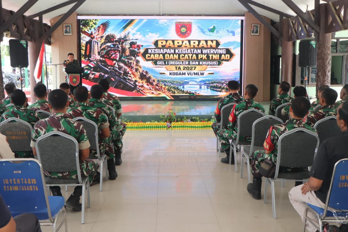 Dandim 0908/Bontang Berikan Pengarahan Kepada Anggota Terkait Rekrutmen Prajurit TNI AD