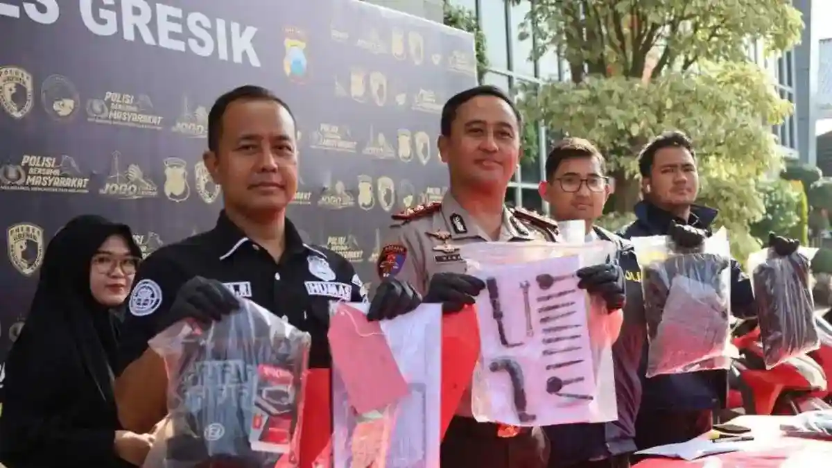 Sebelas Orang Diamankan dalam Pengungkapan Kasus Curanmor di Gresik