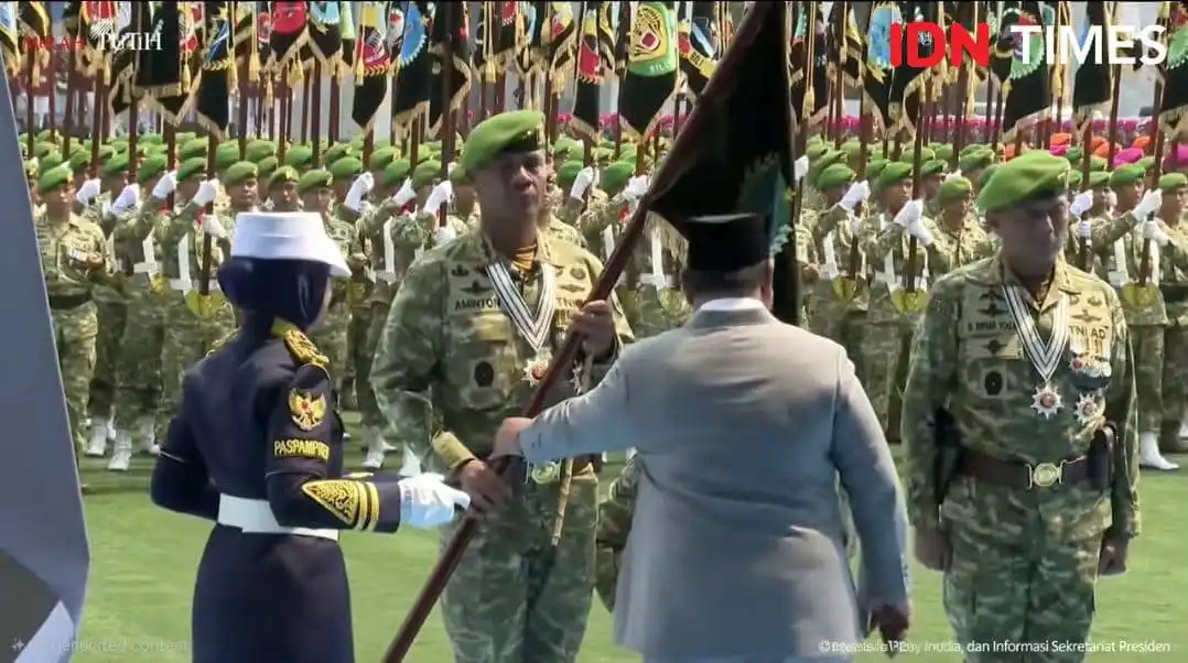 Prabowo Resmikan Enam Kodam Baru dalam Puncak HUT ke-81 TNI
