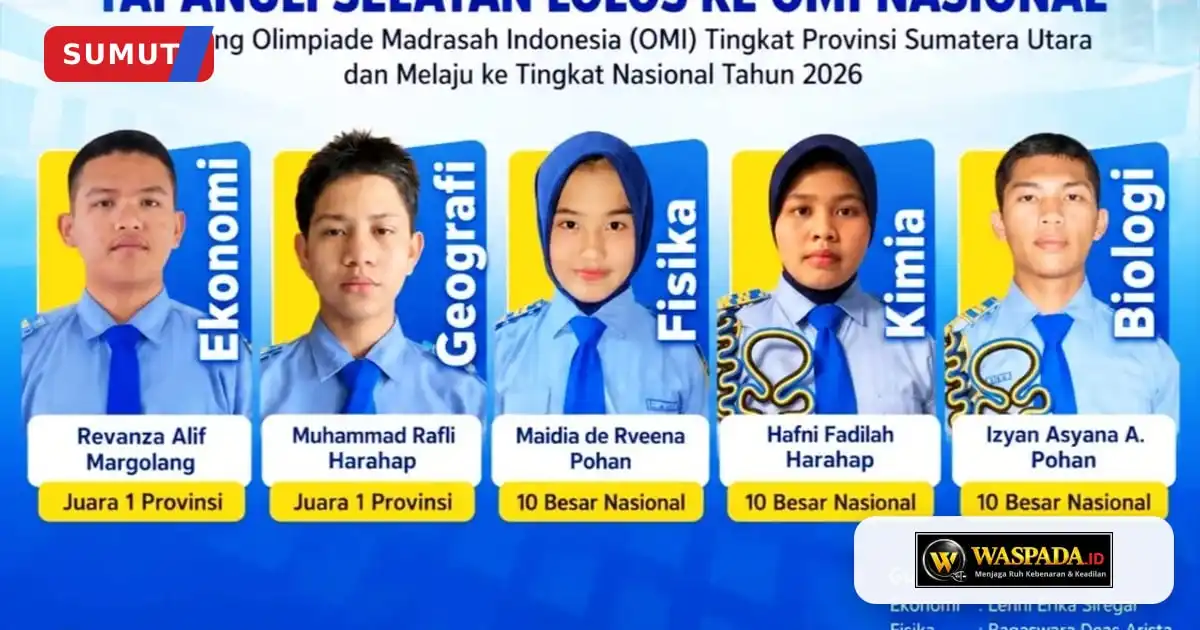 Lima Siswa MAN IC Tapanuli Selatan Wakili Sumut di OMI Nasional 2026