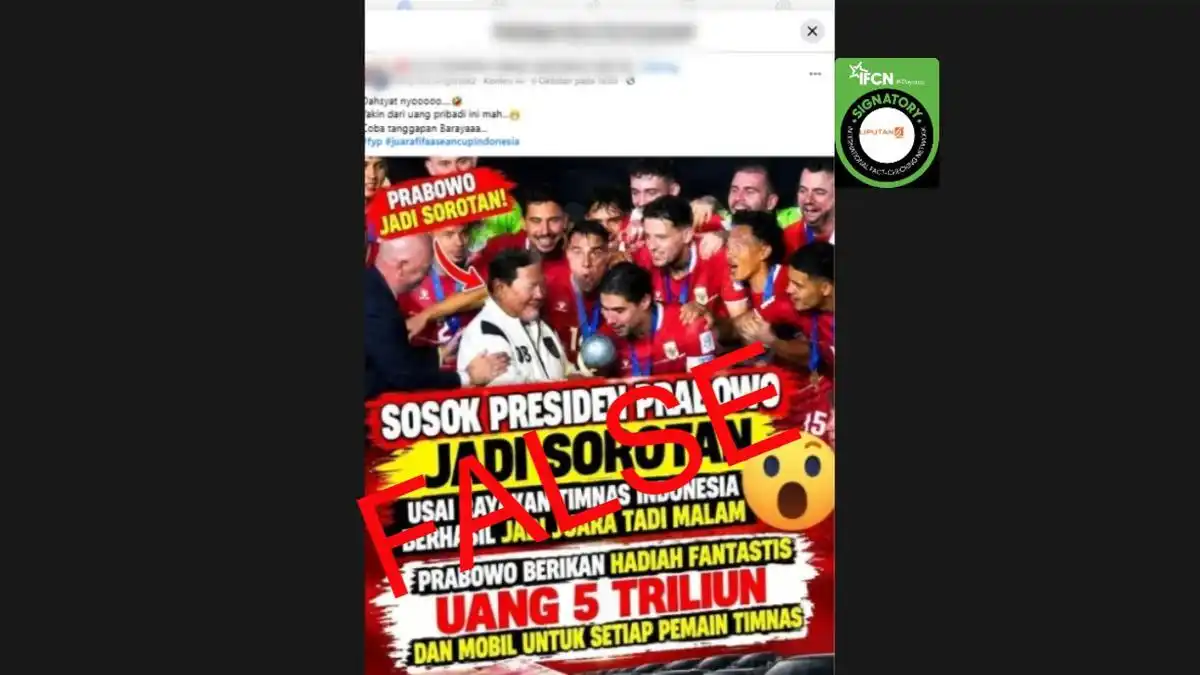 Klaim Hadiah Rp5 Triliun dan Mobil bagi Pemain Timnas Indonesia Tidak Terbukti