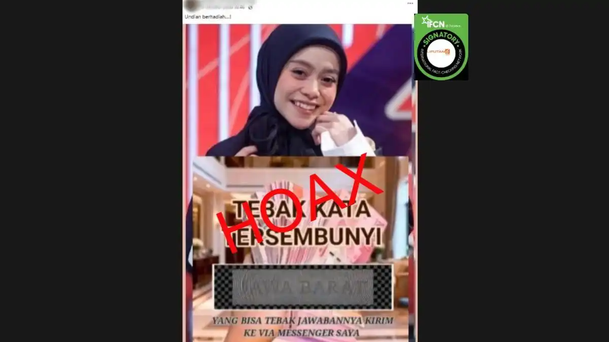 Hoaks Undian Berhadiah Mengatasnamakan Lesti Kejora, Publik Diminta