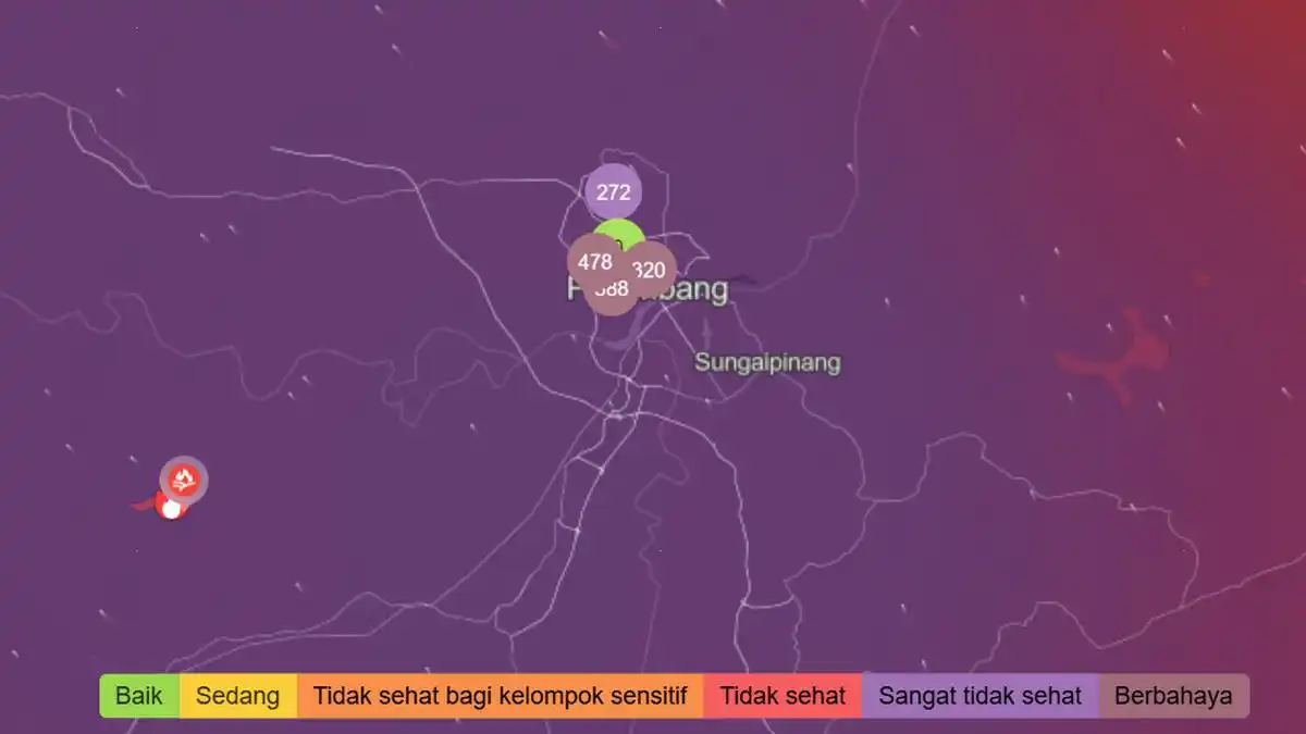 Asap Karhutla Menyelimuti Palembang Saat Suhu Sumatera Selatan Mencapai Puncak Panas
