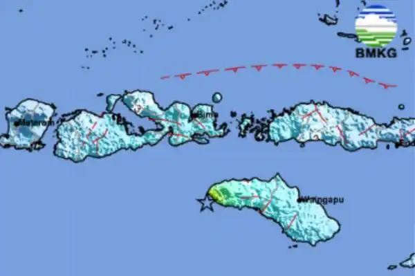 Gempa Magnitudo 4,1 Tercatat di Perairan Selatan Kodi, Sumba Barat Daya