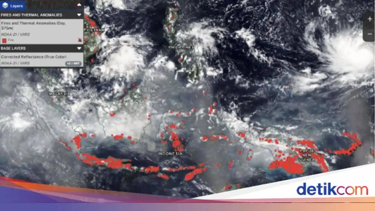 Citra Satelit NASA Memetakan Kebakaran Hutan dan Asap di Indonesia