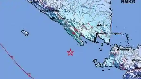 Dua Gempa Dangkal Berurutan Guncang Tanggamus dalam Selang Satu Menit