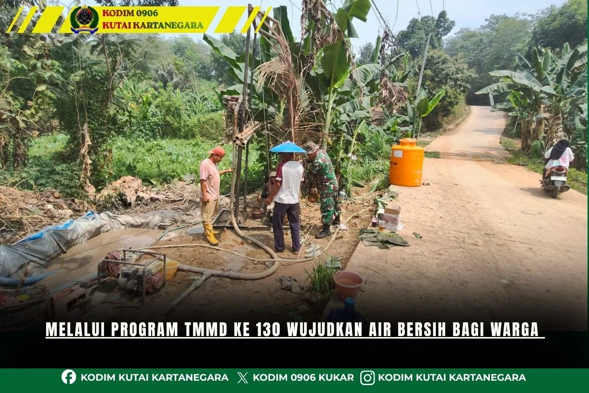 Melalui Program TMMD Ke 130 Wujudkan Air Bersih Bagi Warga
